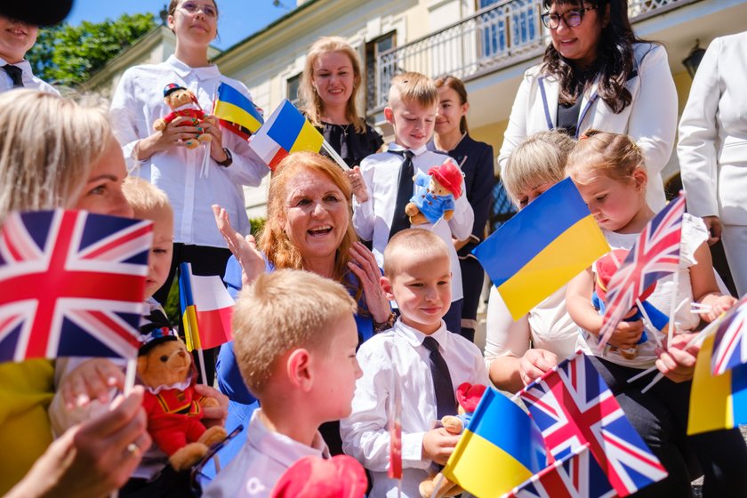 Spotkanie Sarah Ferguson z najmłodszymi uchodźcami z Ukrainy