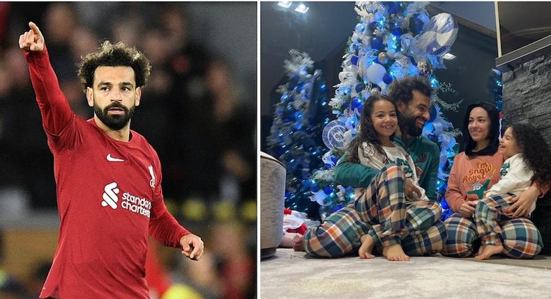 Mohamed Salah a été critiqué pour avoir fêté Noël. Crédit : @LFC @MoSalah Source : Twitter.