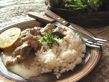 Wątróbka drobiowa w sosie cytrynowo - bananowym