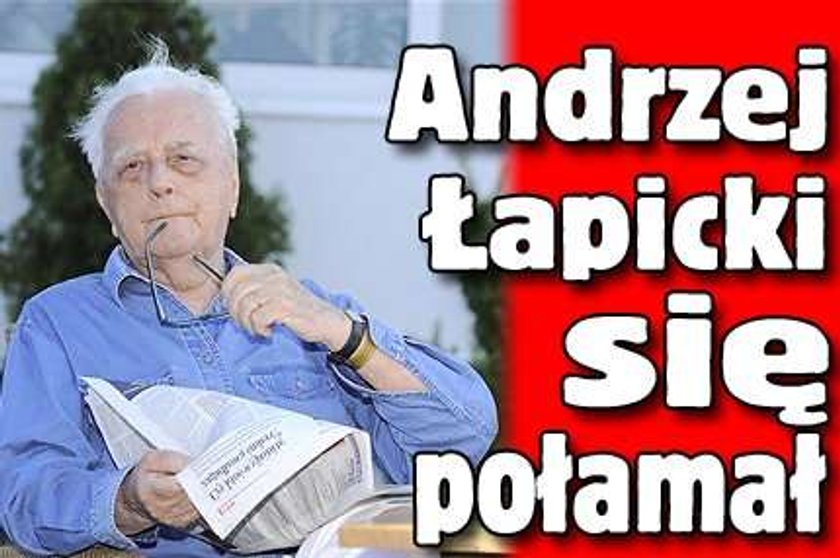 Andrzej Łapicki połamał się