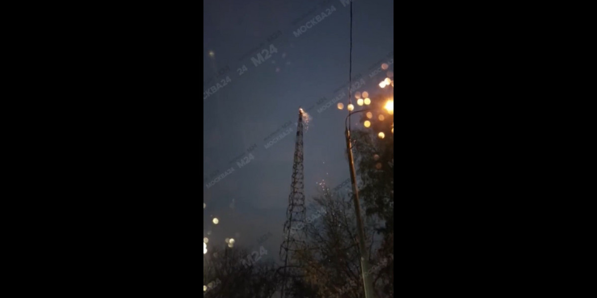 Moskwa. Pożar wieży radiowo-telewizyjnej.