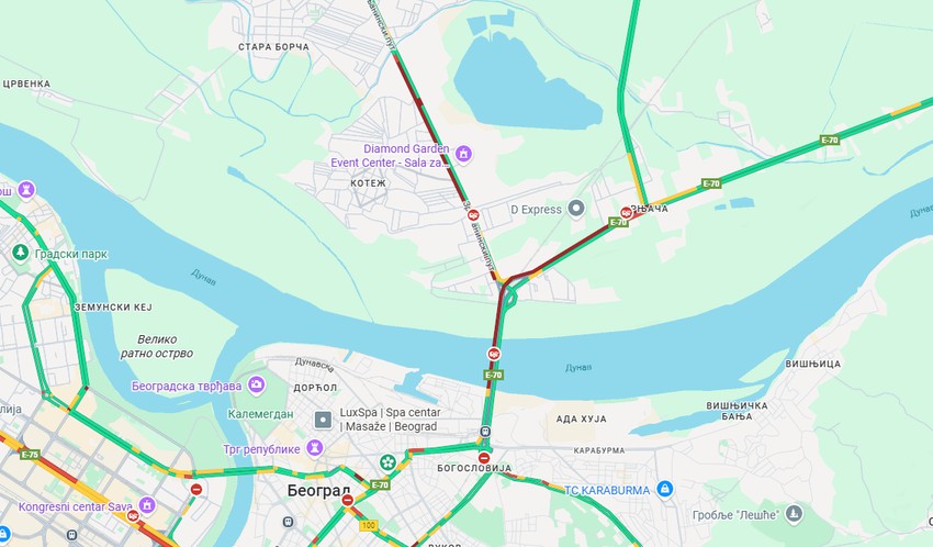 Kolaps na Pančevcu i Zrenjaninskom putu