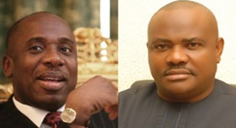 Former Rivers State Governor, Rotimi Amaechi and current Governor, Nyesom Wike