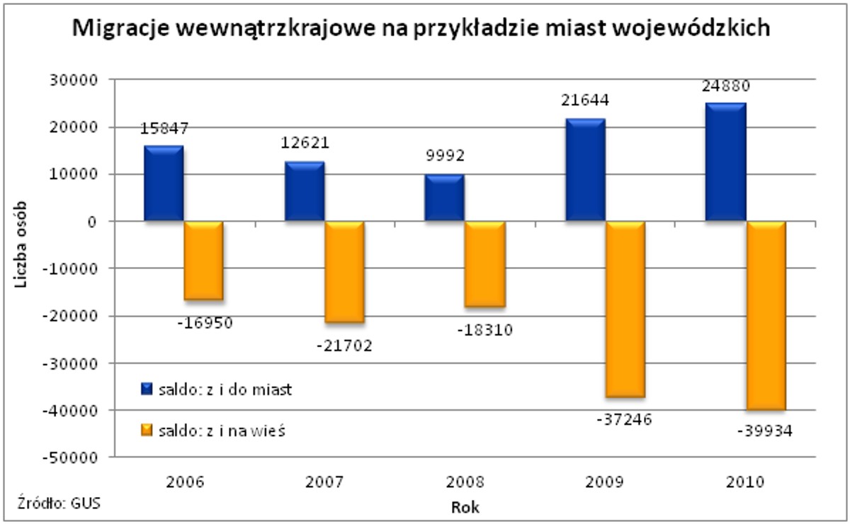 Migracje wewnątrzkrajowe na przykładzie miast wojewódzkich