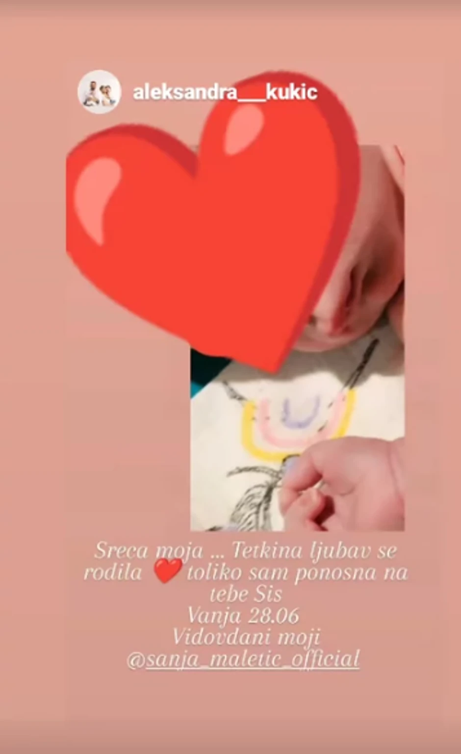 Prva fotografija ćerke Sanje Maletić