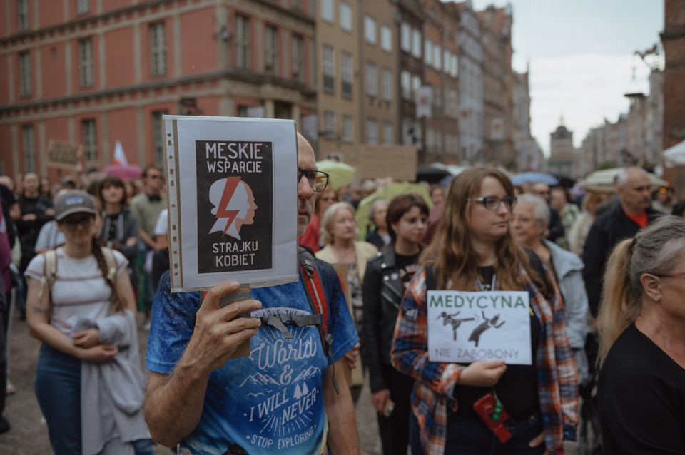 Protest Strajku Kobiet w Gdańsku