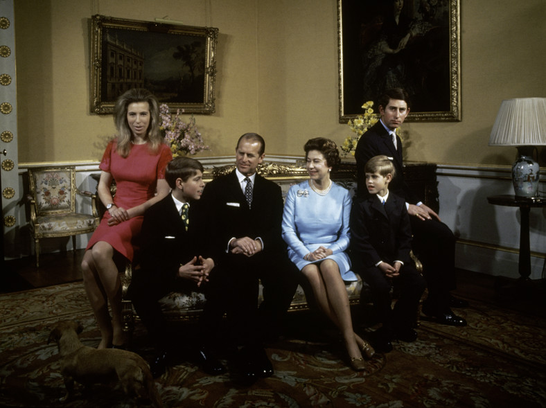 Książę Filip z żoną i dziećmi