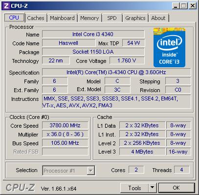 CPU-Z źle wskazuje napięcie zasilające procesor