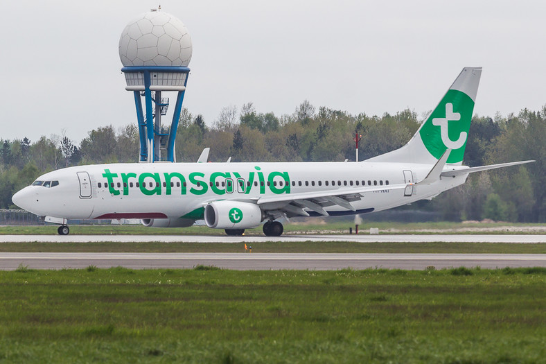 Transavia ladowanie w Katowicach