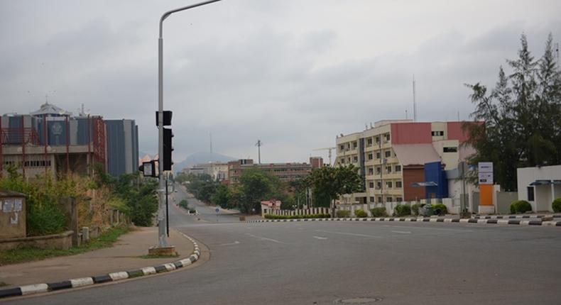A quiet street in Ghana