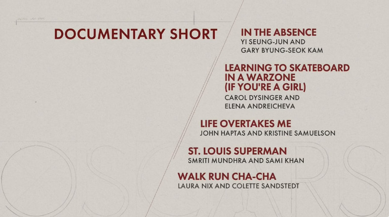 Oscary 2020: krótkometrażowy film dokumentalny