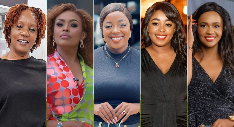 From left: Joyce Gituro, Caroline Mutoko, Jackie Matubia, Lilian Muli and Pierra Makena