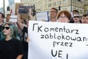 Przed przedstawicielstwem KE protest przeciwko cenzurze internetu