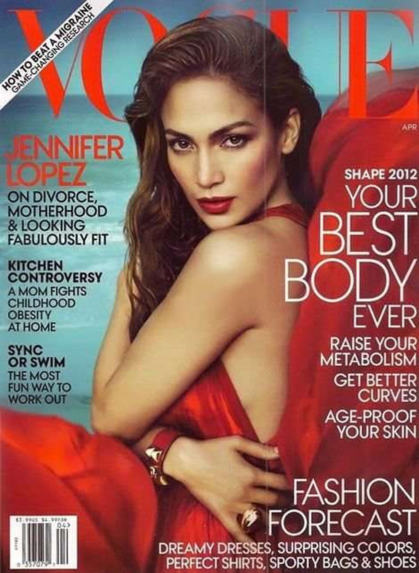 Jennifer Lopez Vogue kwiecień 2012