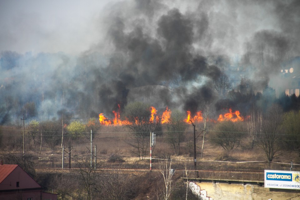 Pożar na Bronowicach w Krakowie