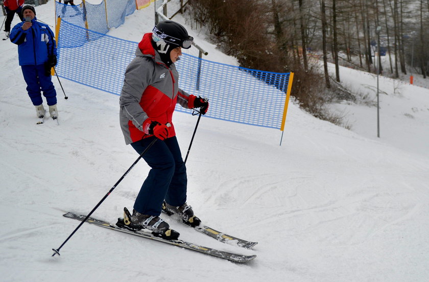 Beata Szydło na nartach