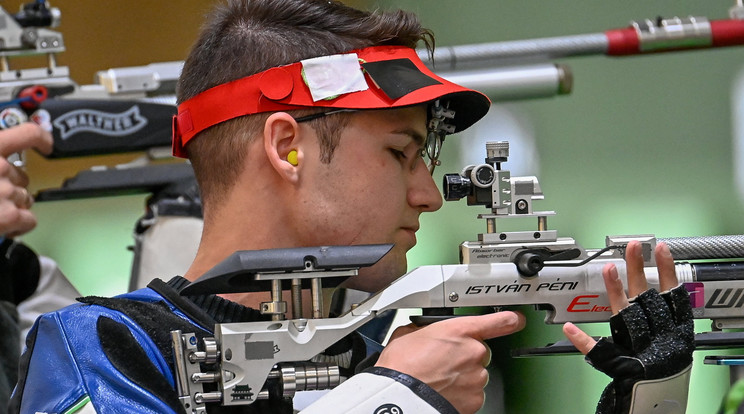 A magyar sportlövő a hetedik helyen került a döntőbe. / Fotó: MTI/Czeglédi Zsolt