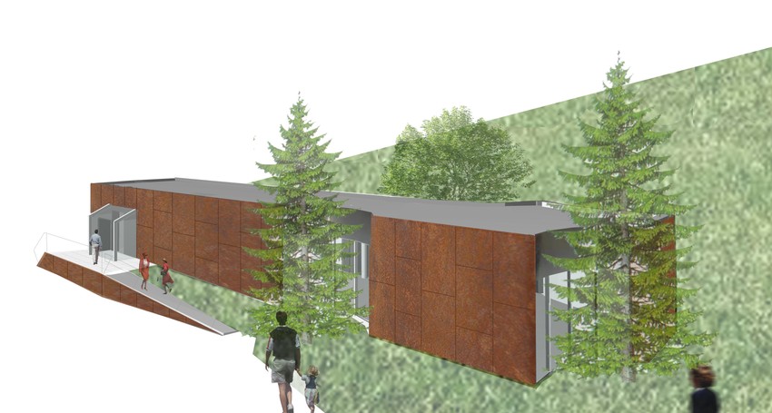 Prikaz budućeg ulaza u "Kuću cveća"