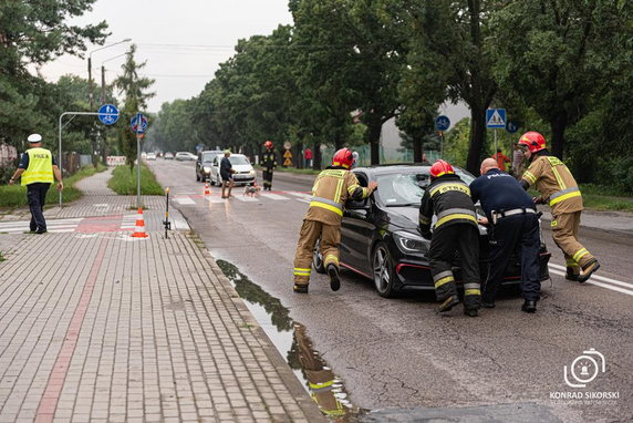 Potrącenie rowerzystki na ulicy Klikowskiej w Tarnowie