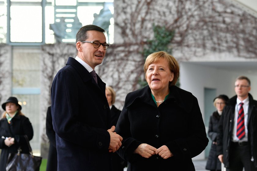 Angela Merkel i Mateusz Morawiecki