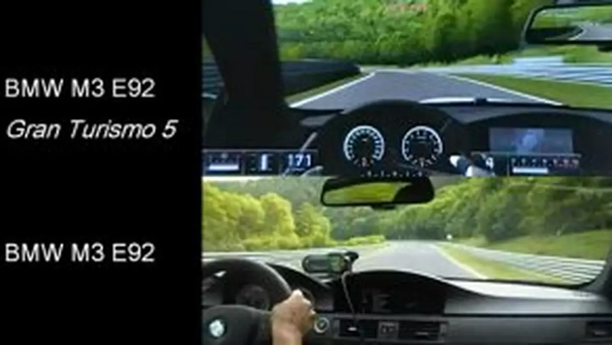 Gran Turismo 5 vs. rzeczywistość – BMW M3 E92 i tor Nuburgring