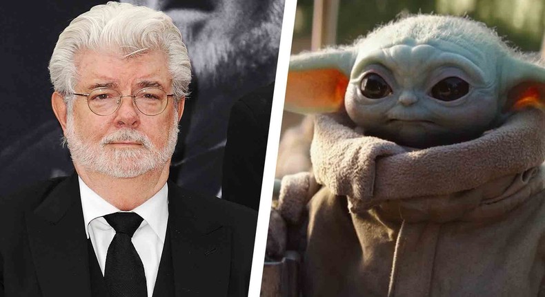 George Lucas Cradles Baby Yoda in Amazing Image