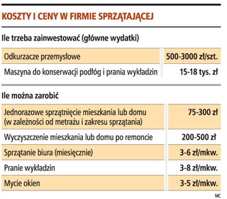 Firmy sprzątające przynoszą spore zyski, ale posiadanie mopa i miotły nie wystarczy