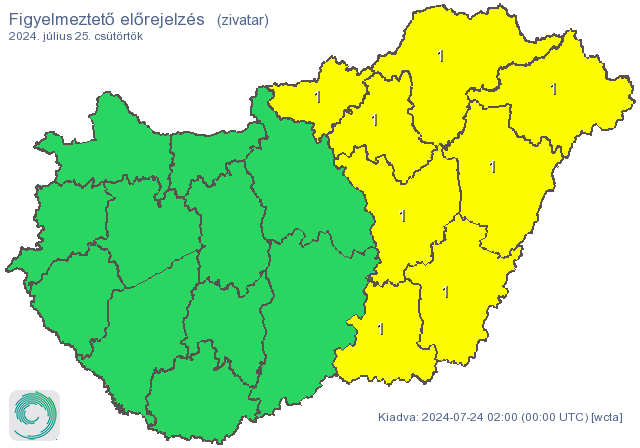 Csütörtökön szinte a fél országot leverik a viharok /Fotó: met.hu