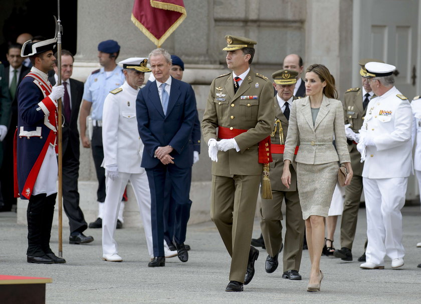 Królowa Letizia na uroczystości wojskowej w Madrycie