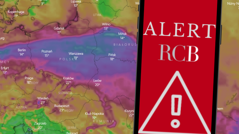 Alert RCB dla Polski. Nadchodzą groźne wichury i burze