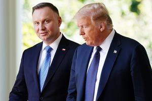 Prezydent Andrzej Duda podczas wizyty w Białym Domu w czerwcu 2020 r.