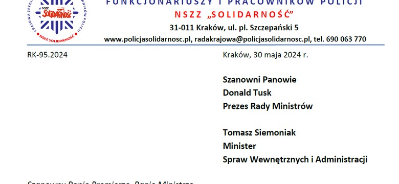 Policjanci: Brakuje 25 000 mundurowych. Nie mamy funkcjonariuszy do patrolowania miast. [list otwarty do premiera D. Tuska]