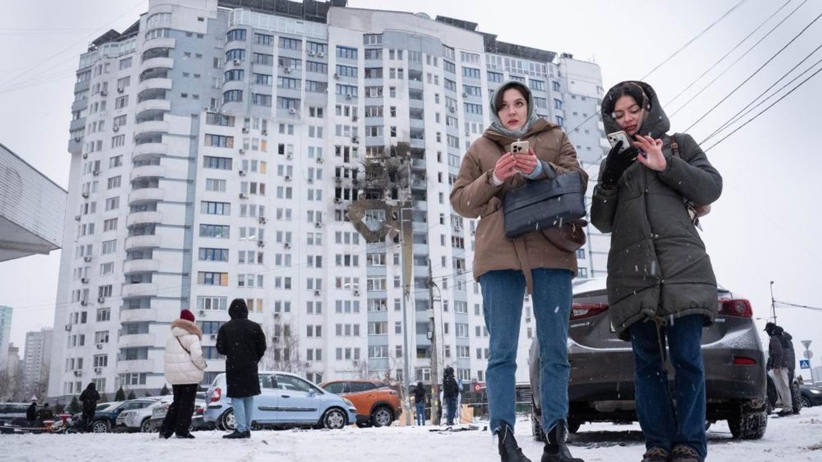 Mesto u Kijevu napadnuto dronom u januaru ove godine | Foto: PA Media