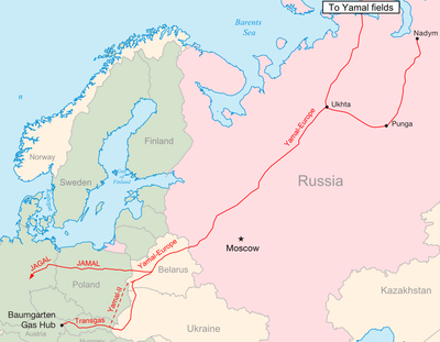 Przesył gazociągiem jamalskim przebiega bez zakłóceń