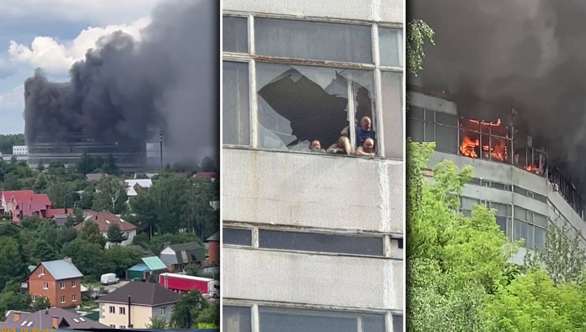 Pożar w instytucie technicznym pod Moskwą. Dramatyczne nagrania niosą się po sieci!