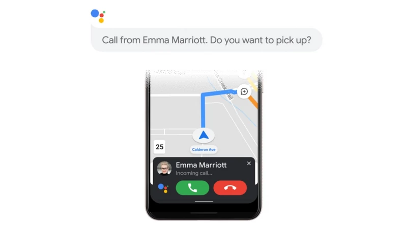 Google Maps - tryb samochodowy Asystenta Google poinformuje dyskretnie o nadchodzącym połączeniu