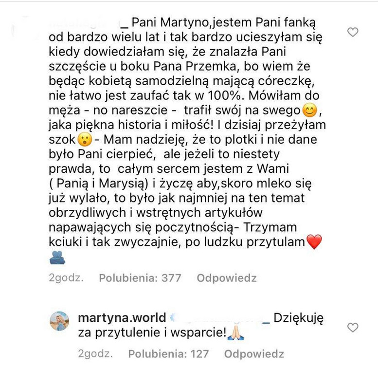 Wpis Martyny Wojciechowskiej