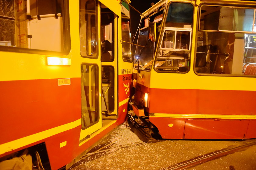 czołowe zderzenie tramwajów na Limanowskiego