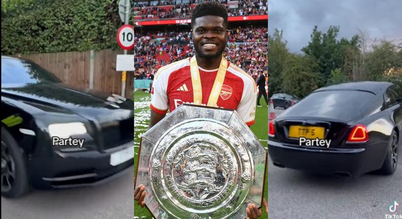 Watch: Fans rate Partey’s Rolls Royce as the best as Arsenal players parade luxurious cars