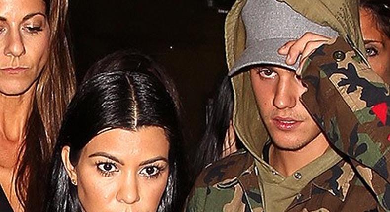 Kourtney Kardashian and Justin Bieber 