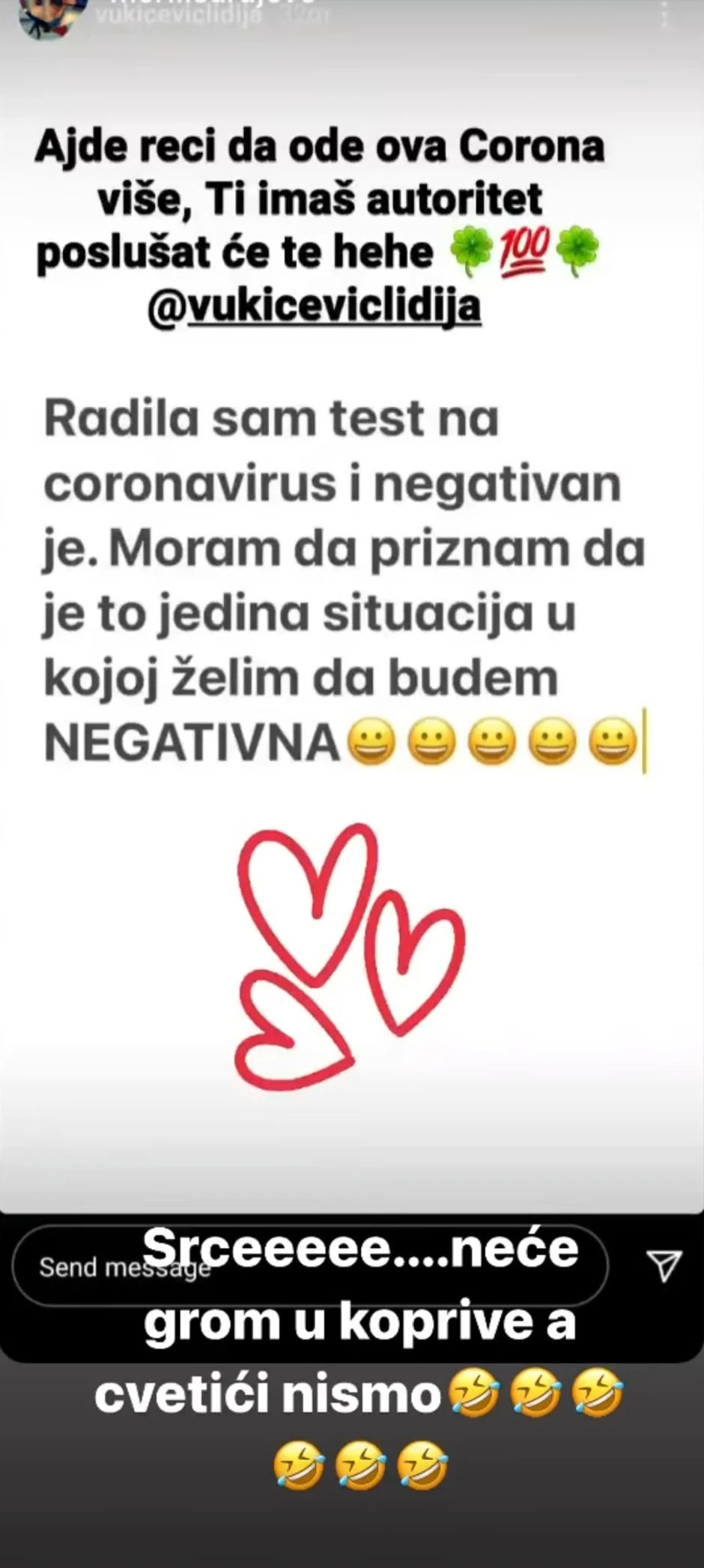Lidija Vukićević objava