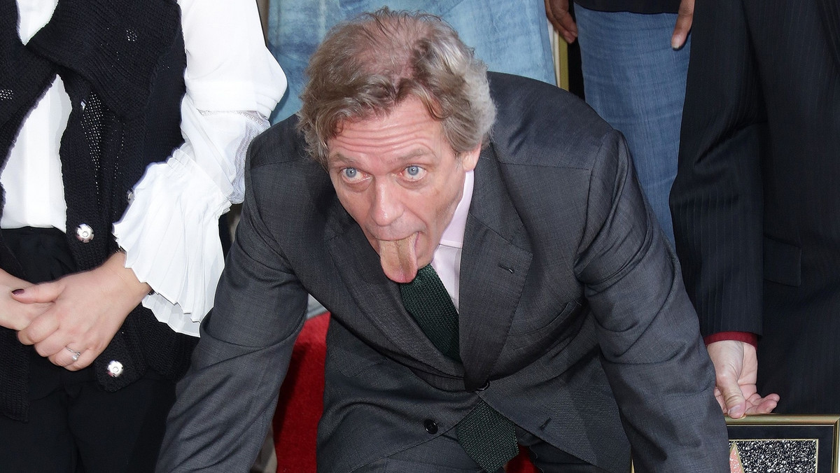 Hugh Laurie ze swoją gwiazdą na Bulwarze Sław