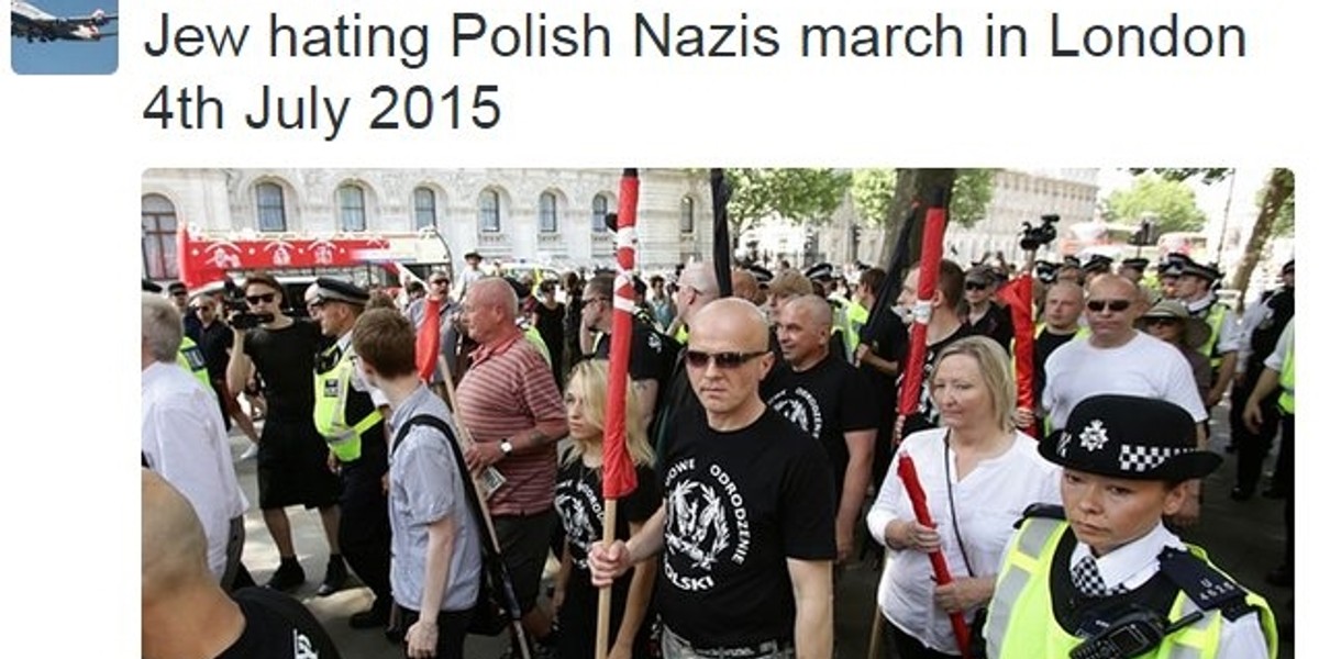 marsz nazistów w Londynie