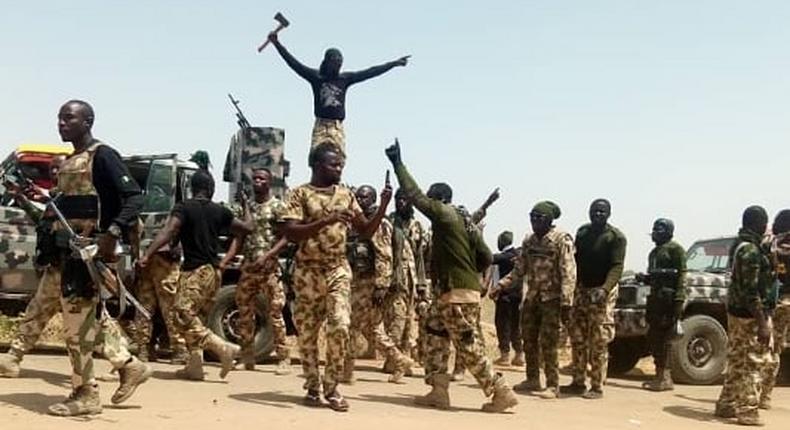 Nigerian troops kill 20 terrorists in Borno. (Image used for illustration purpose) [Twitter/@ChiefOjukwu]