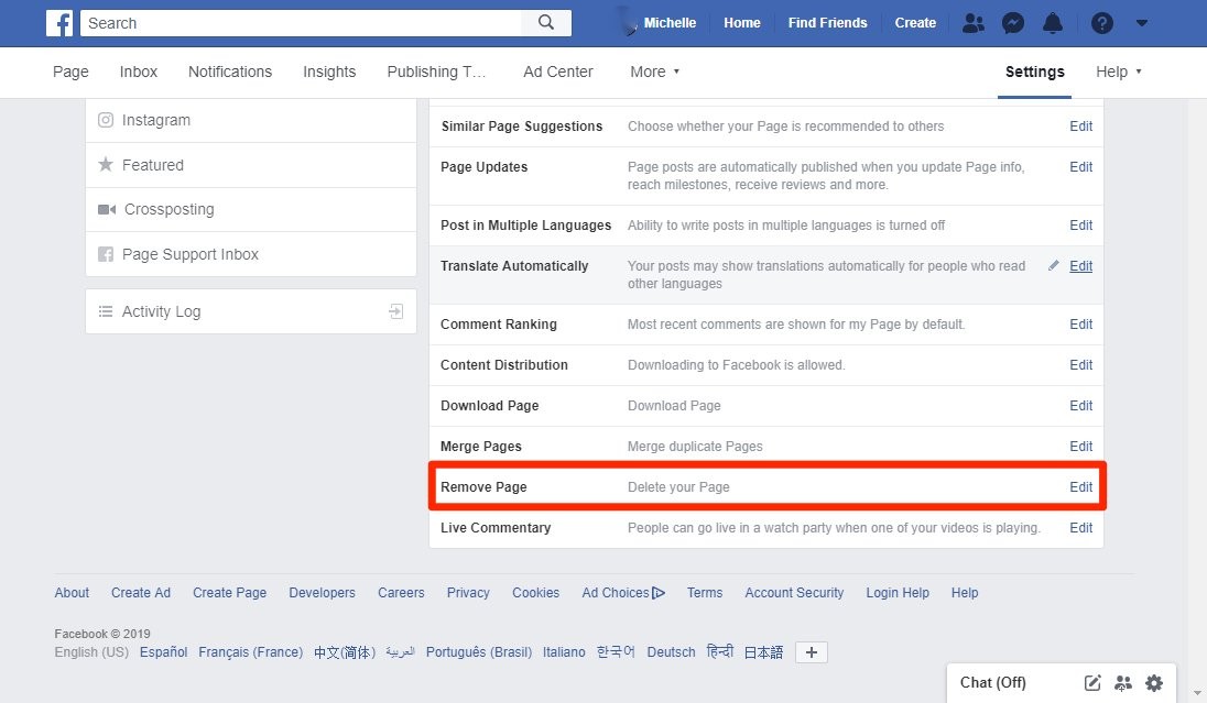 How to delete a facebook business page or unpublish it from public