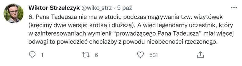 Wiktor Strzelczyk na Twitterze