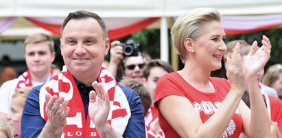 Tak prezydent Duda z żoną kibicowali Polsce