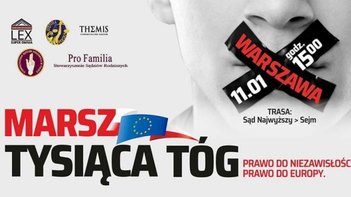 "Marsz tysiąca tóg" w Warszawie. KOD organizuje wyjazd z Kielc