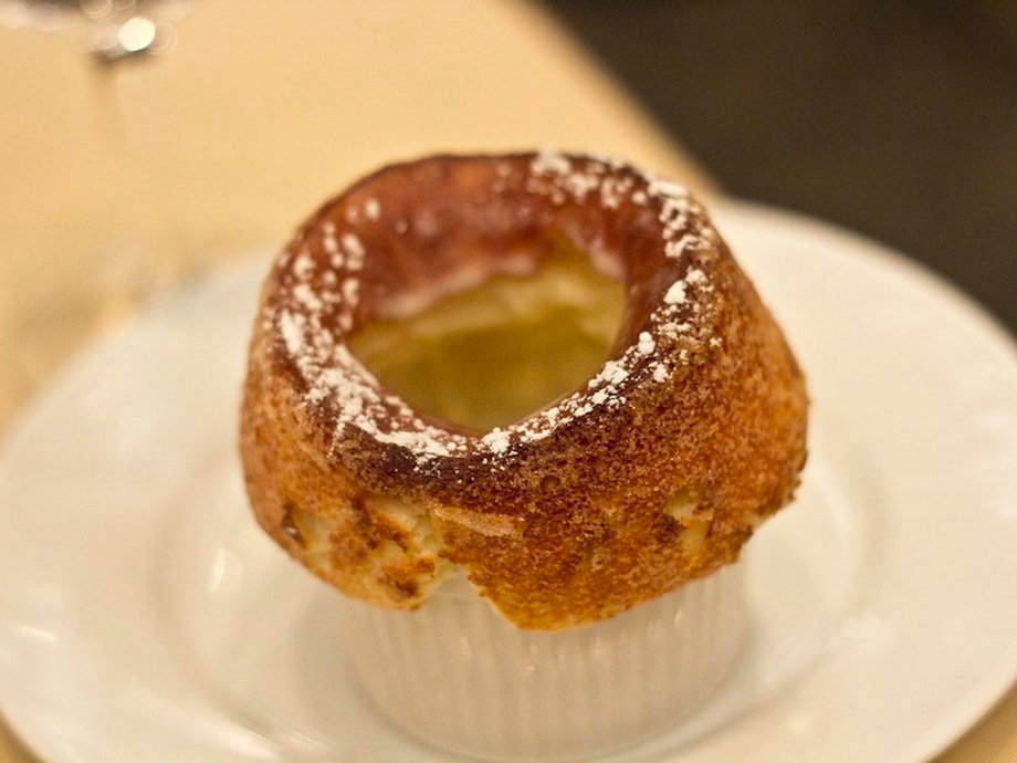 The restaurant is also known for their souffles, which can be ordered in a chocolate, Grand Marnier, or rum raisin variety.