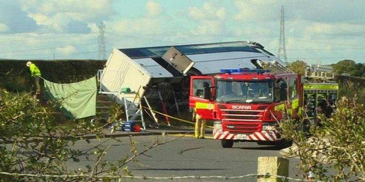 Poważny wypadek autokaru. Nie żyje kibic Glasgow Rangers